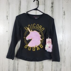 3/$15 New dream star girls unicorn squad long sleeve shirt size 10-12